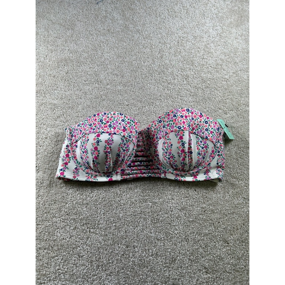 Sun Dazed Women's Floral Strapless Bra Size 36C Nylon Padded‎ Swimwear